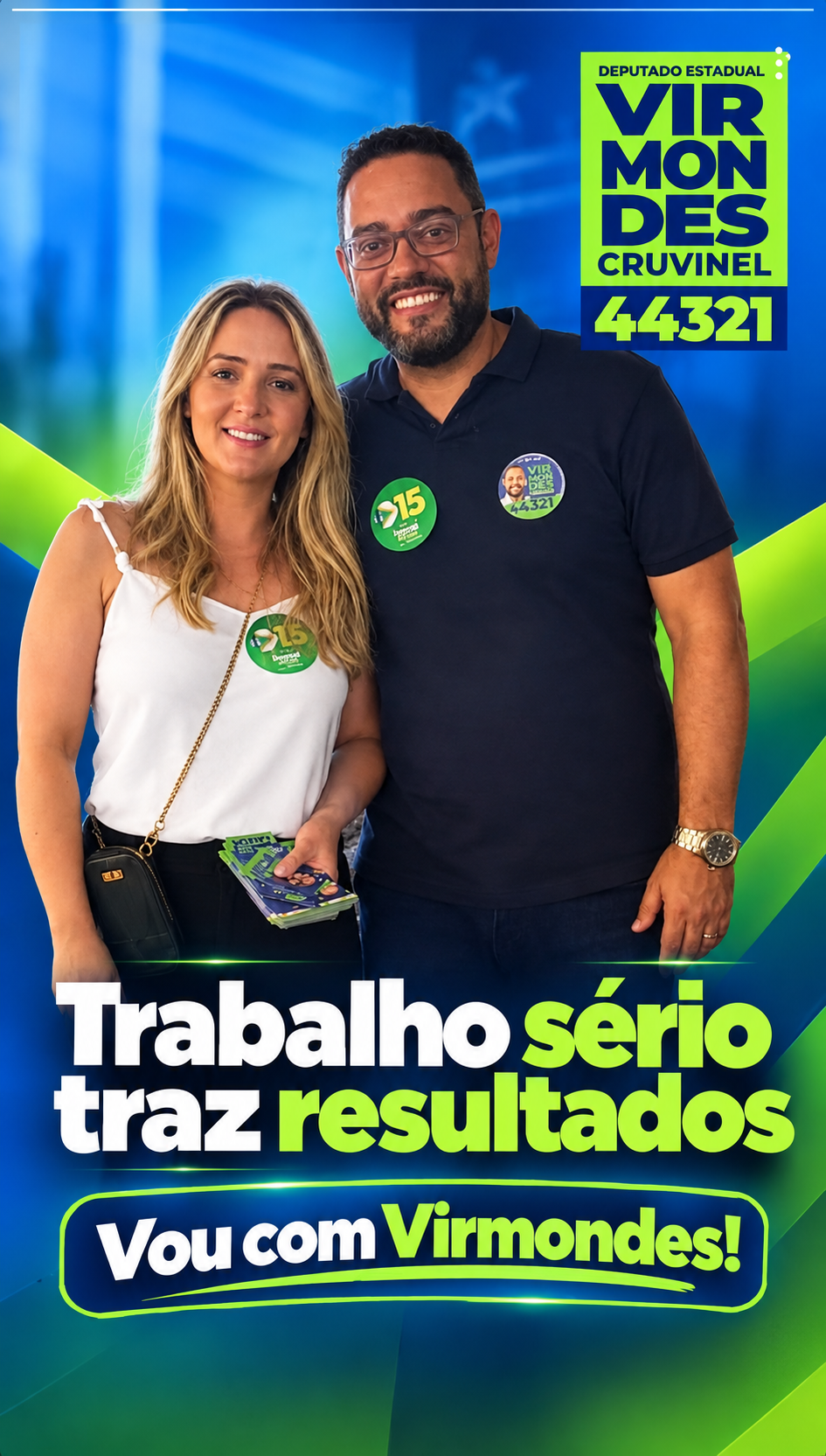 Prévia da foto com o deputado gerada por IA